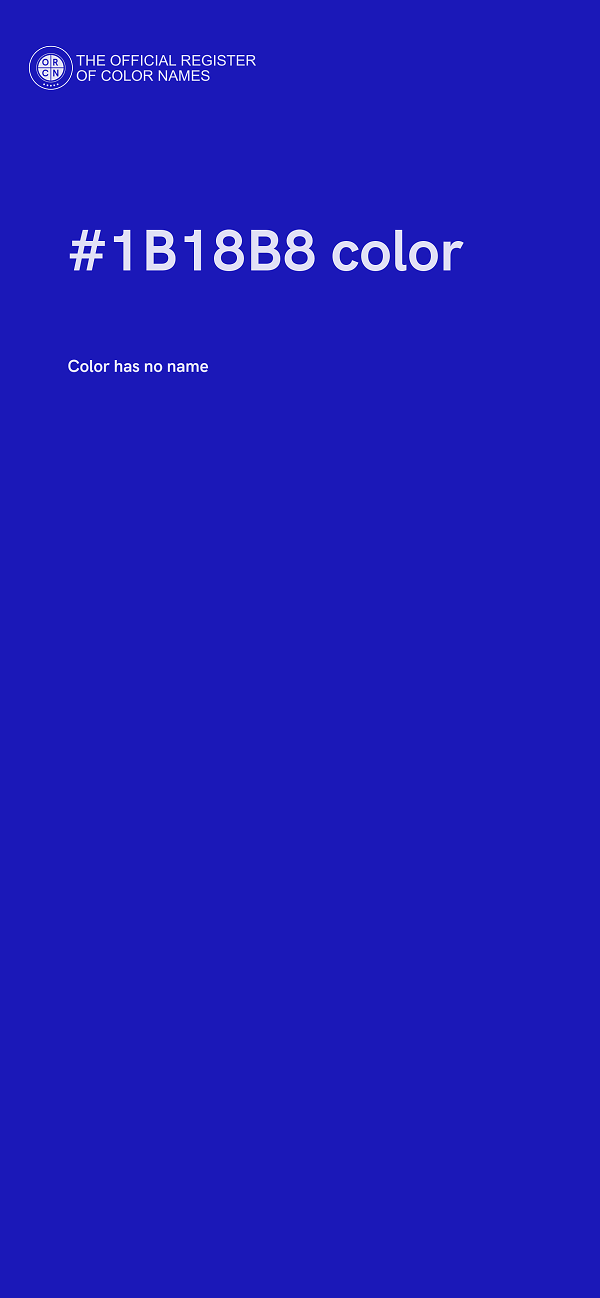 #1B18B8 color image