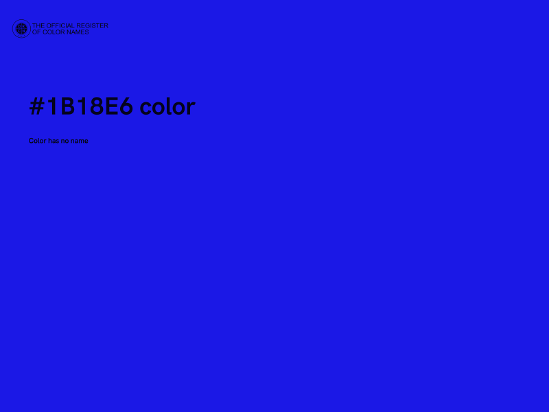 #1B18E6 color image