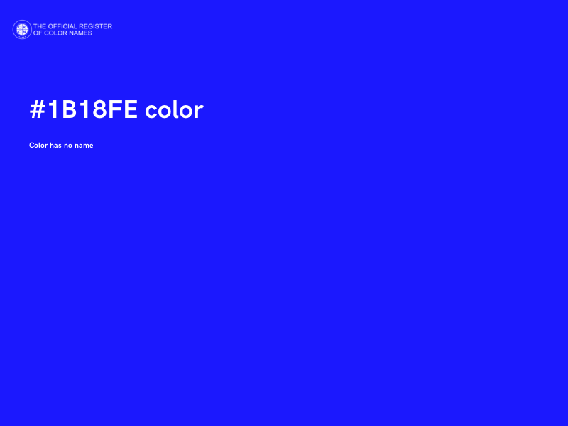 #1B18FE color image