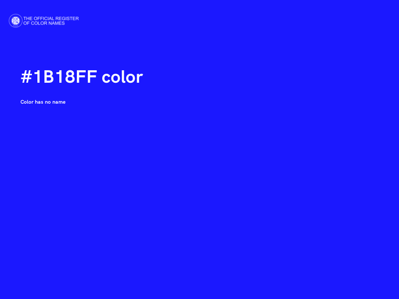 #1B18FF color image
