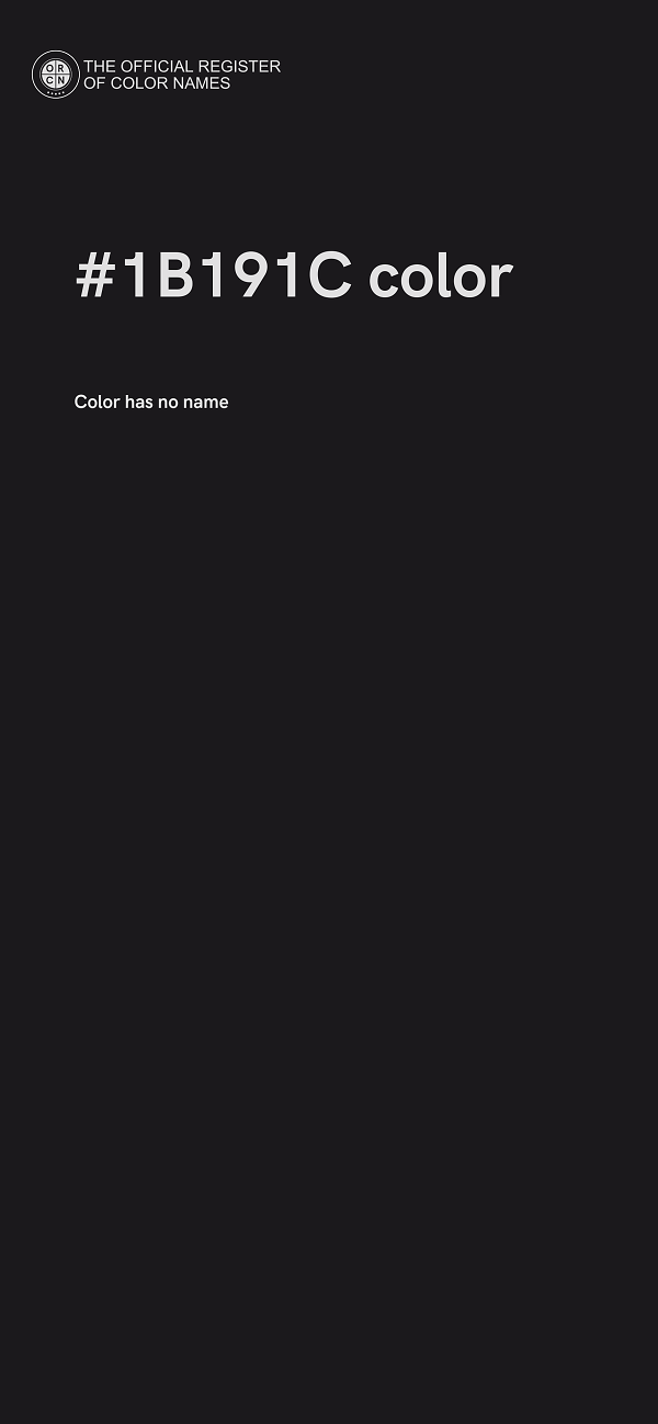 #1B191C color image