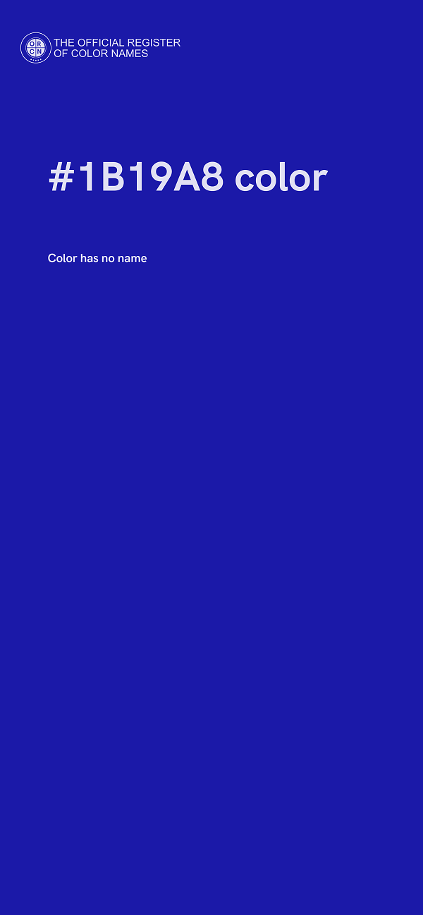 #1B19A8 color image