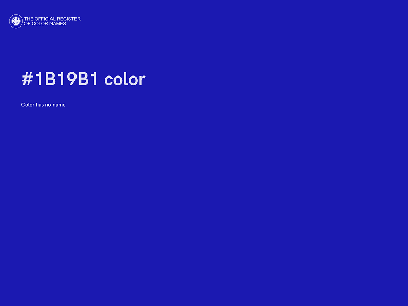 #1B19B1 color image