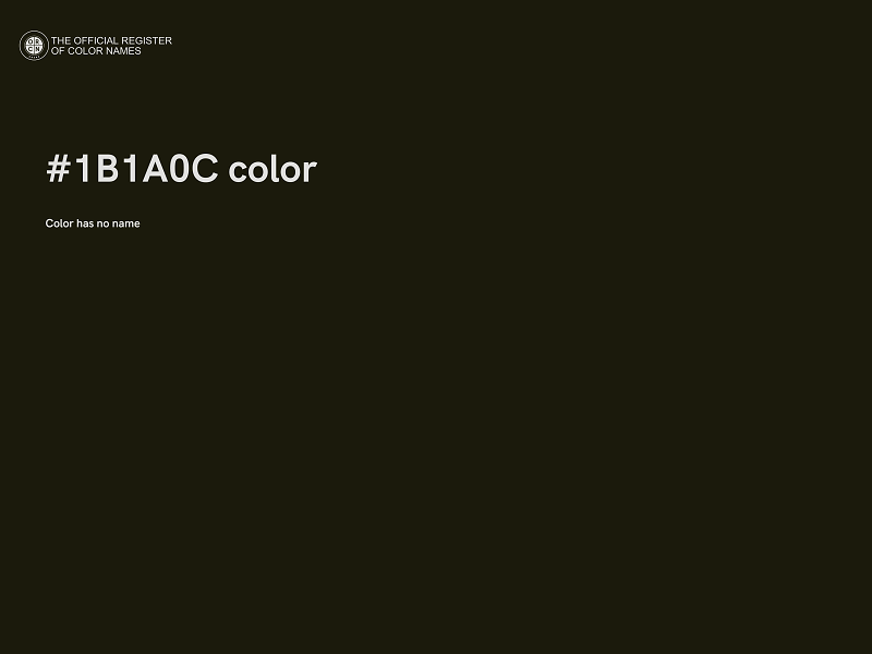 #1B1A0C color image