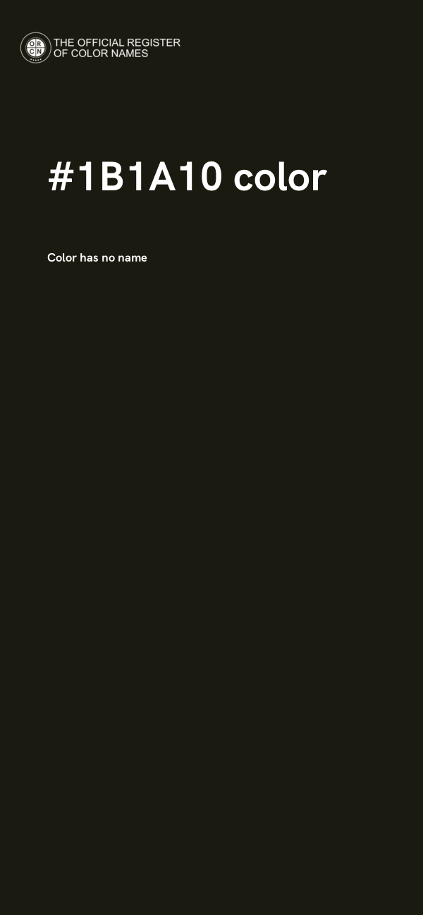 #1B1A10 color image