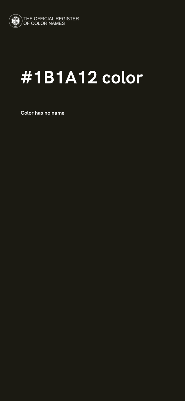#1B1A12 color image