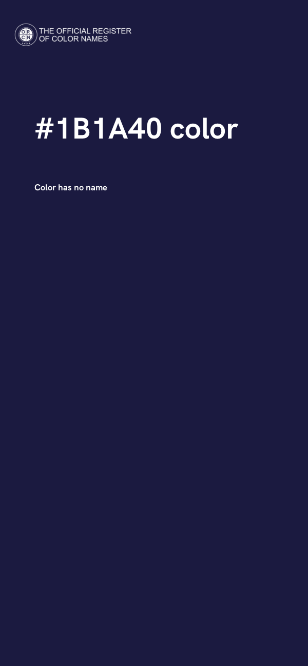 #1B1A40 color image