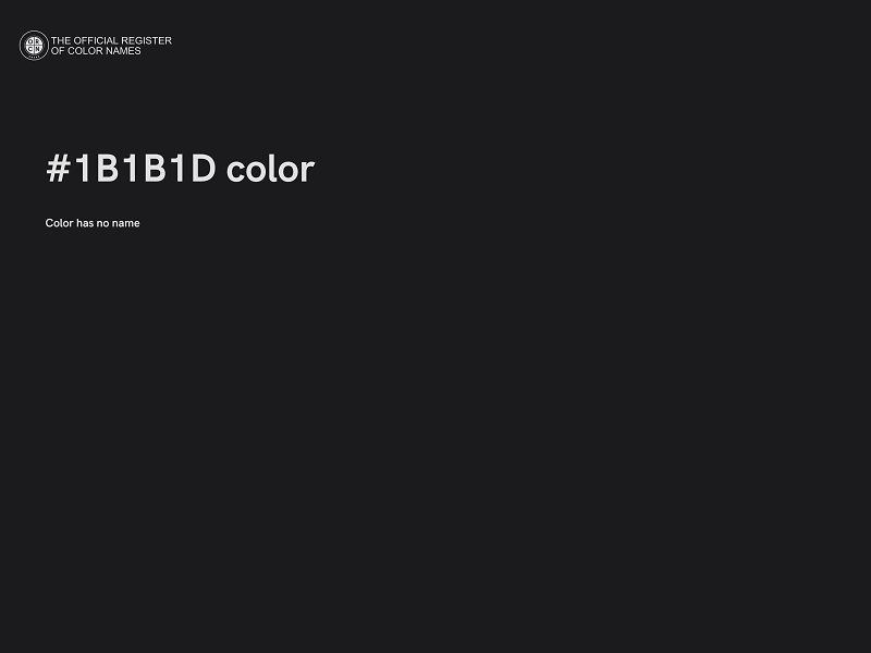 #1B1B1D color image