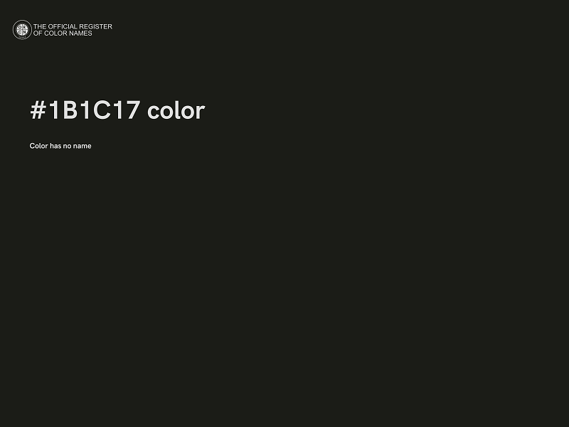 #1B1C17 color image