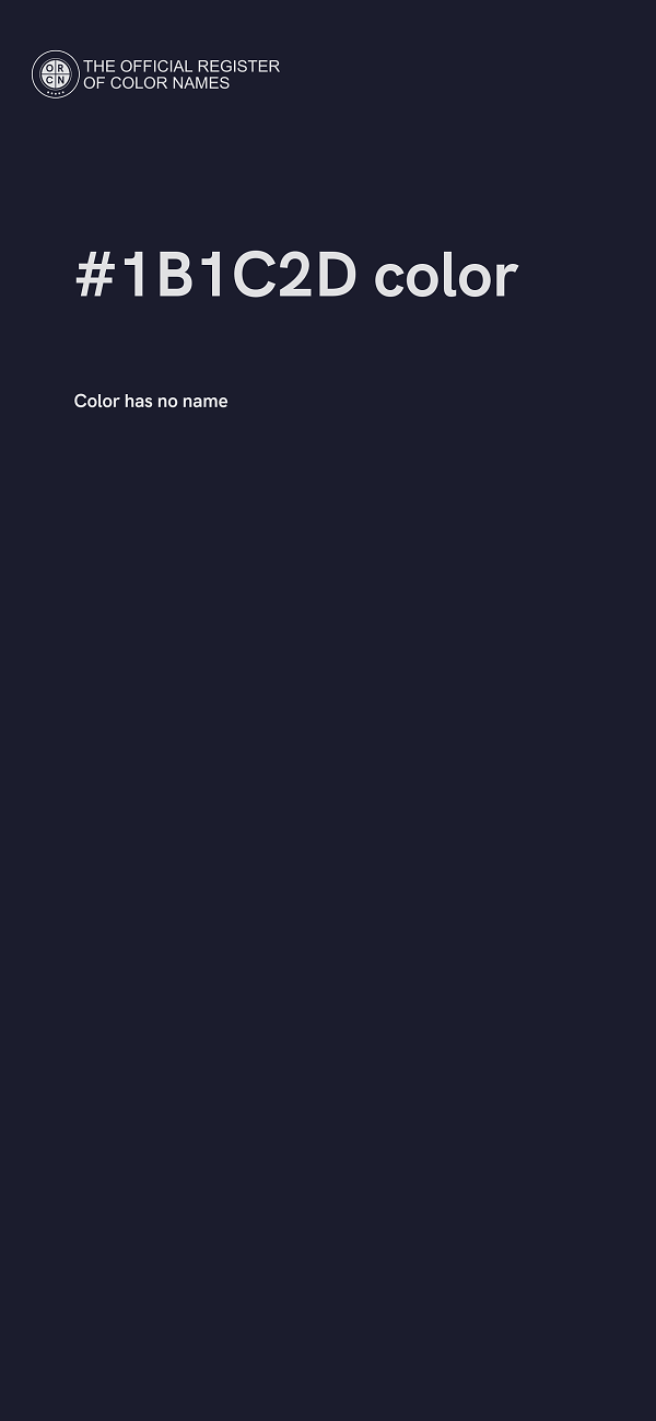 #1B1C2D color image