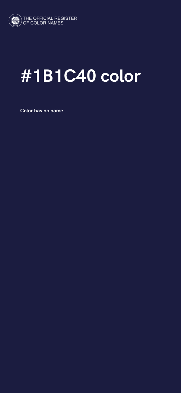 #1B1C40 color image