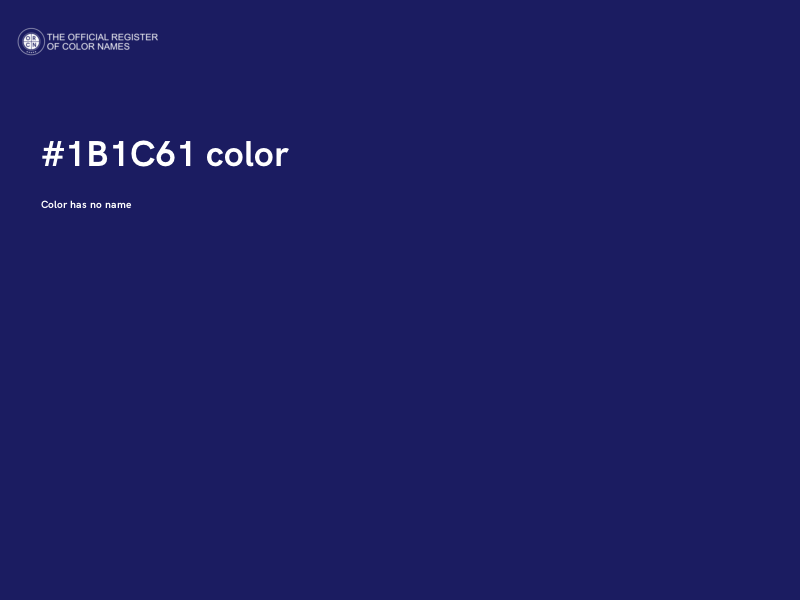 #1B1C61 color image