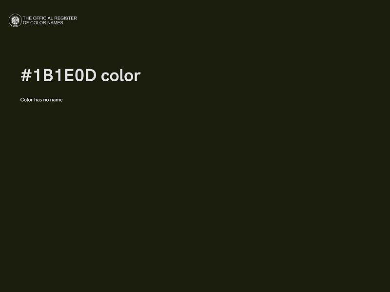 #1B1E0D color image