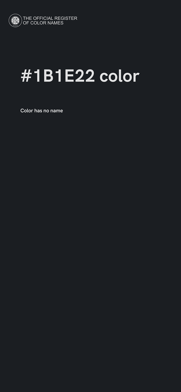 #1B1E22 color image
