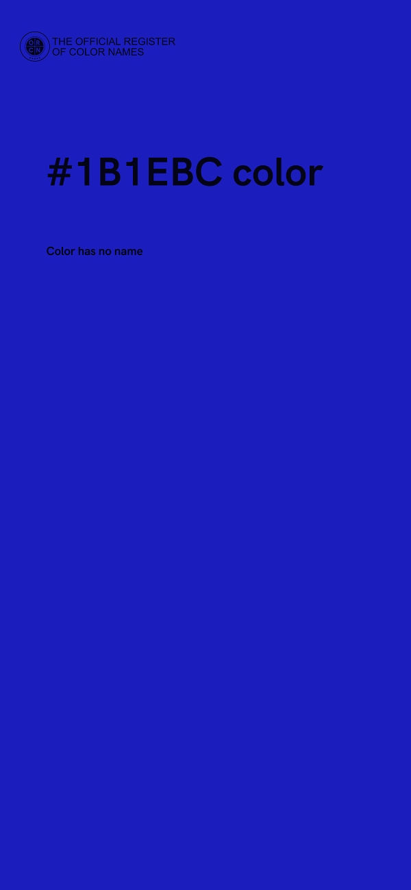 #1B1EBC color image