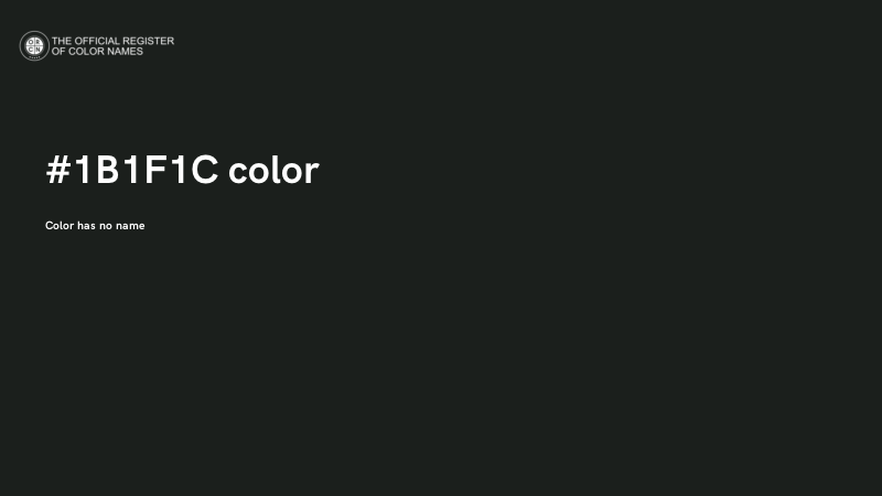 #1B1F1C color image