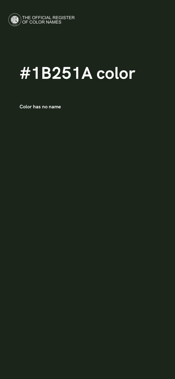 #1B251A color image