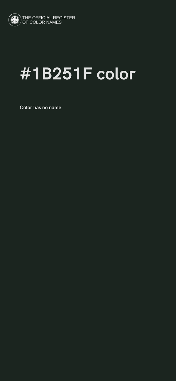 #1B251F color image