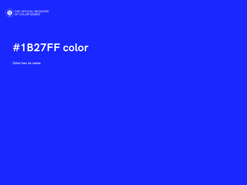 #1B27FF color image