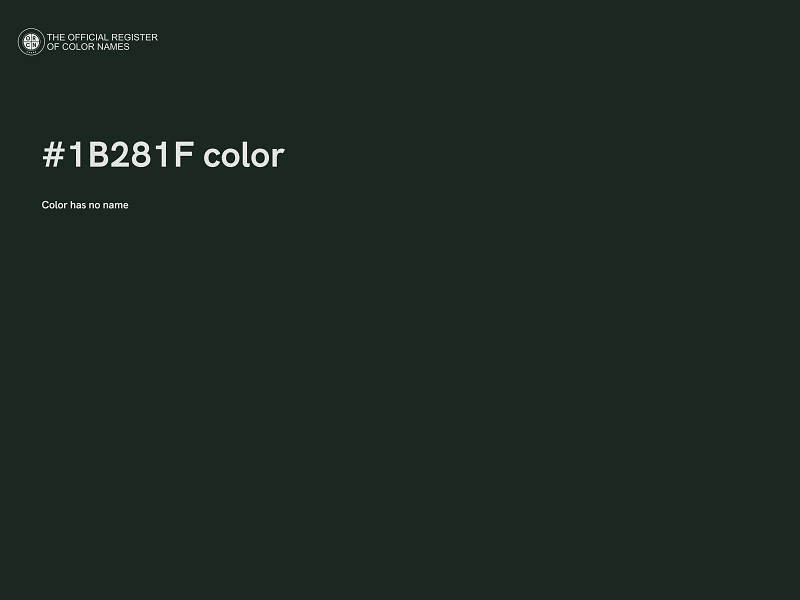 #1B281F color image