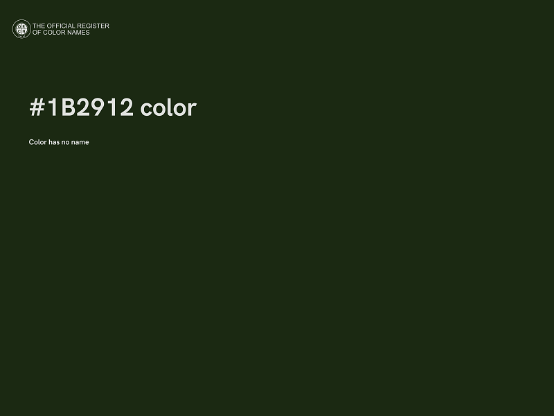 #1B2912 color image