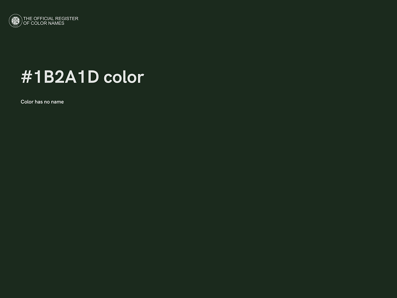 #1B2A1D color image