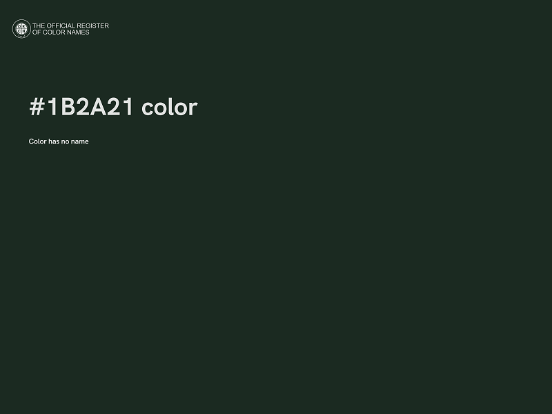 #1B2A21 color image