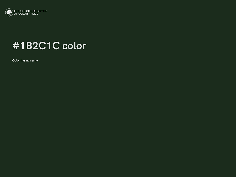 #1B2C1C color image