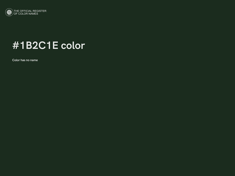 #1B2C1E color image