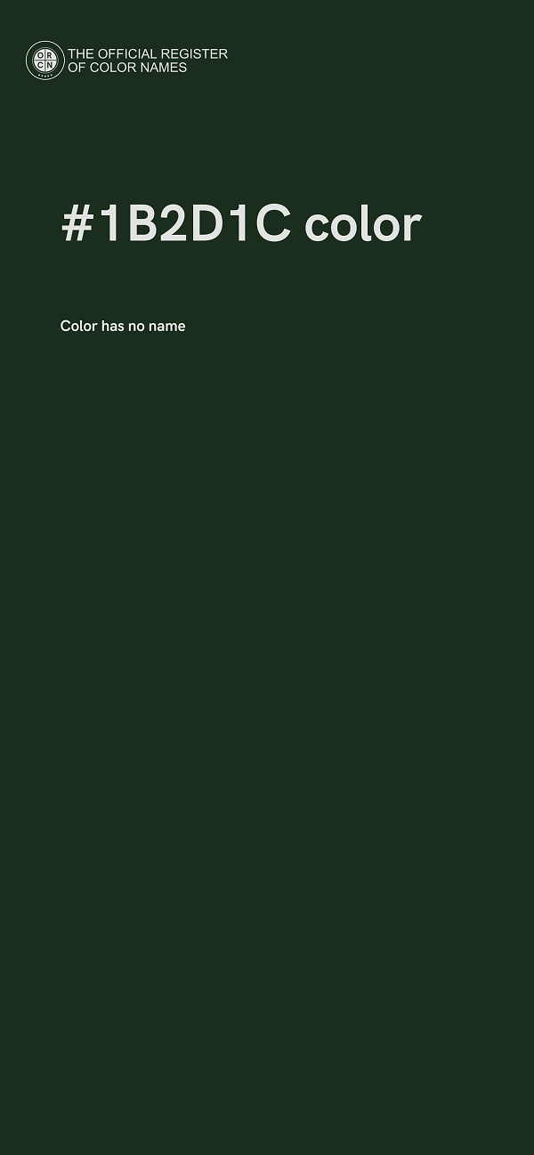 #1B2D1C color image