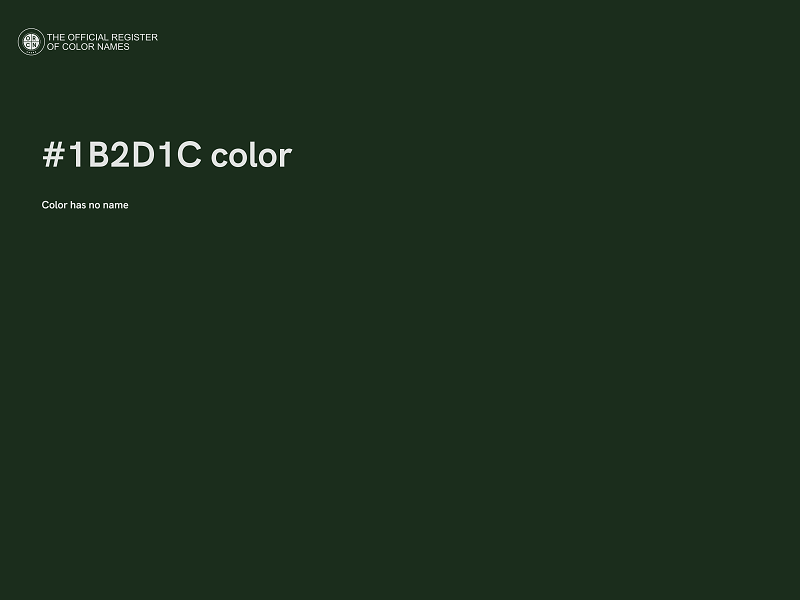 #1B2D1C color image