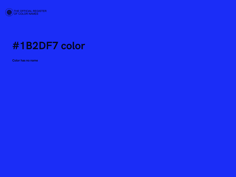 #1B2DF7 color image
