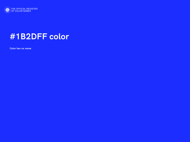 #1B2DFF color image