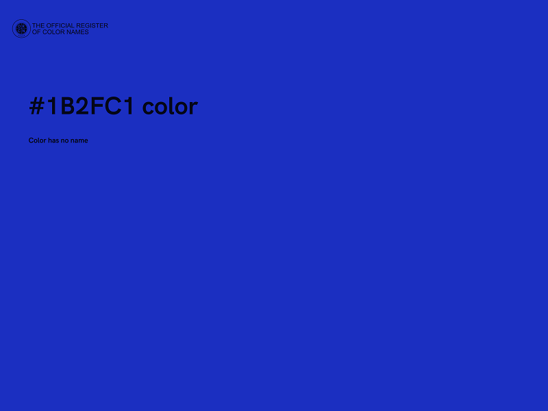 #1B2FC1 color image