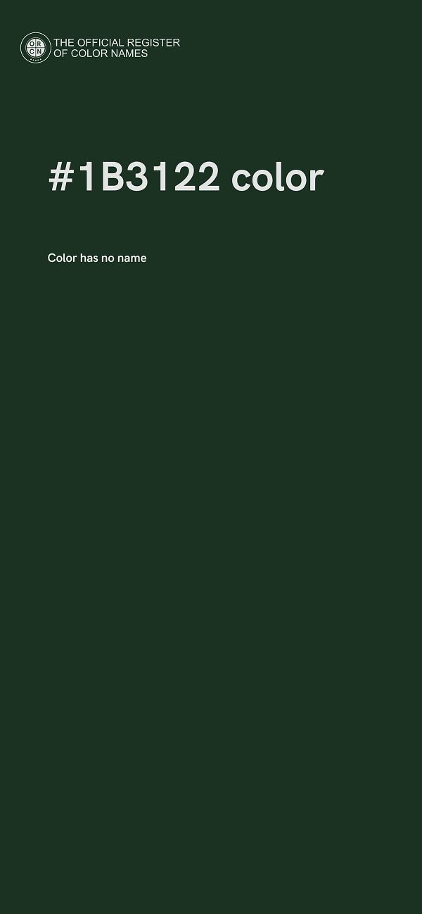 #1B3122 color image