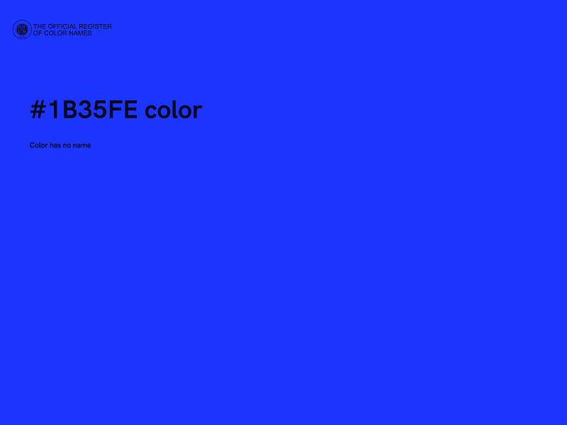 #1B35FE color image