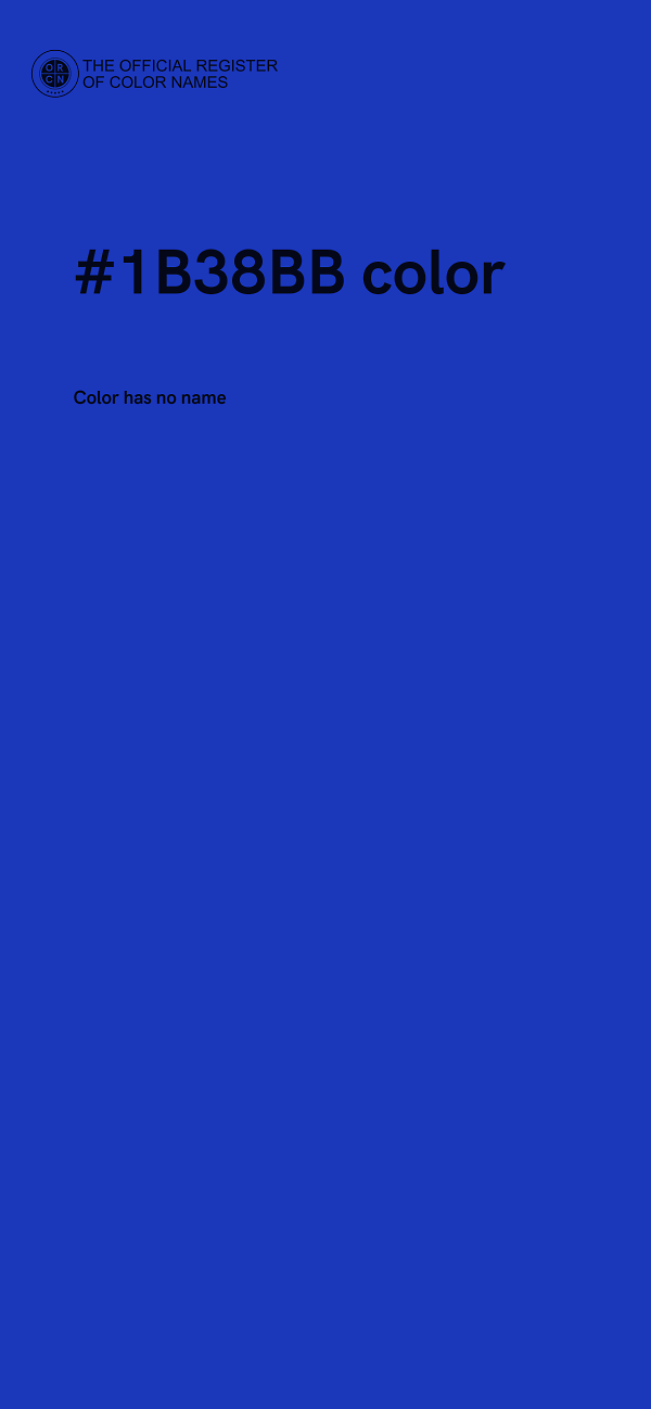 #1B38BB color image