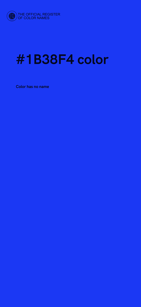 #1B38F4 color image