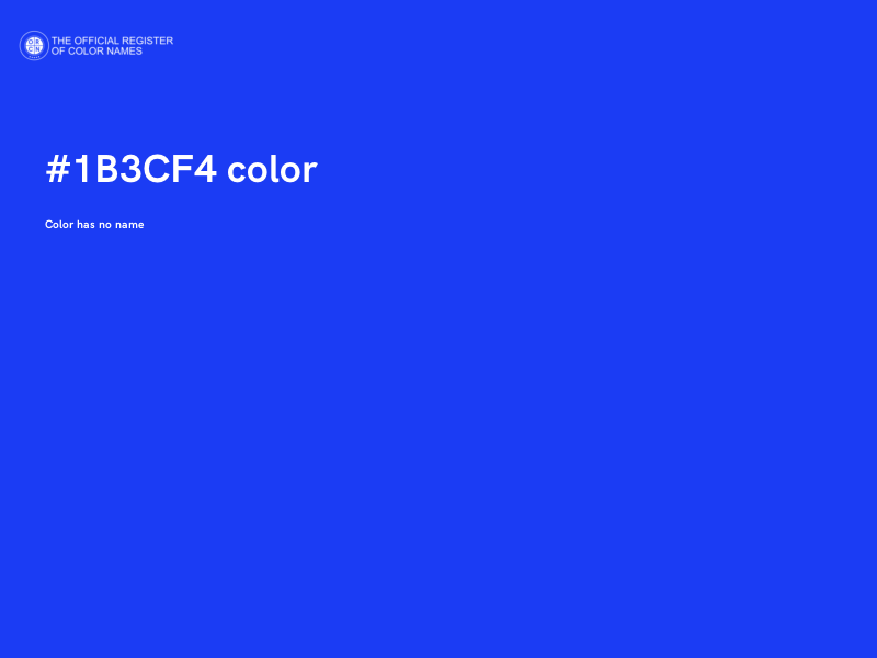 #1B3CF4 color image