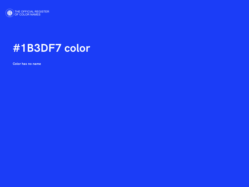 #1B3DF7 color image