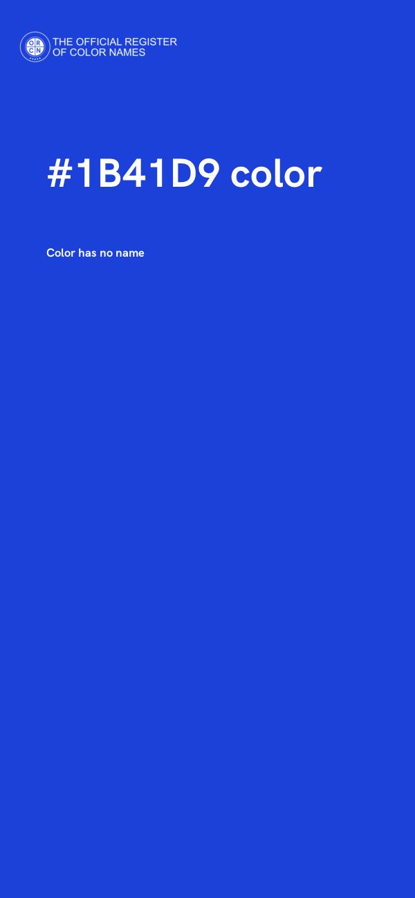#1B41D9 color image