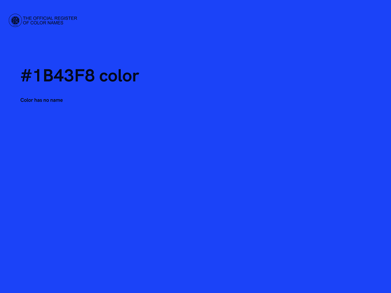 #1B43F8 color image