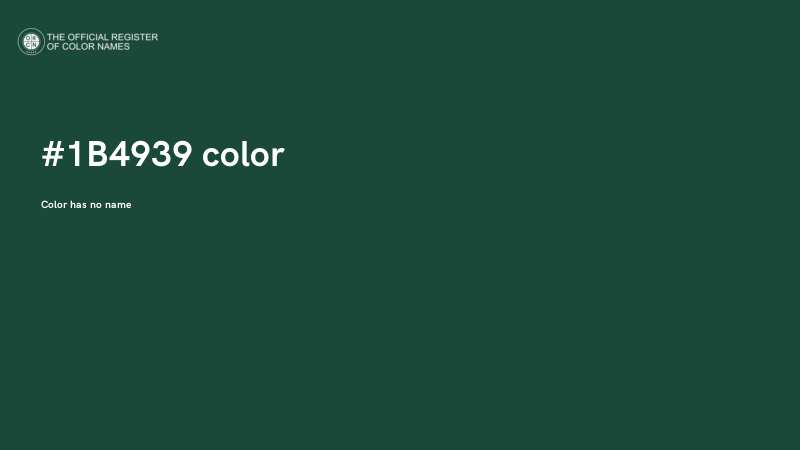 #1B4939 color image