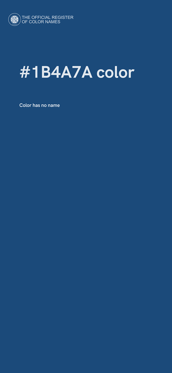 #1B4A7A color image