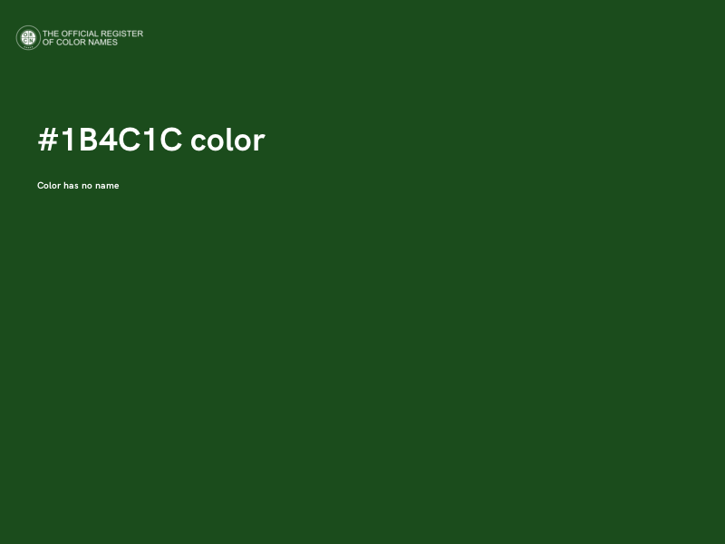 #1B4C1C color image