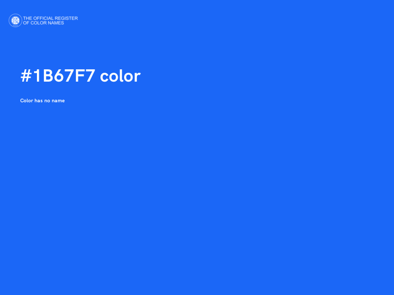 #1B67F7 color image