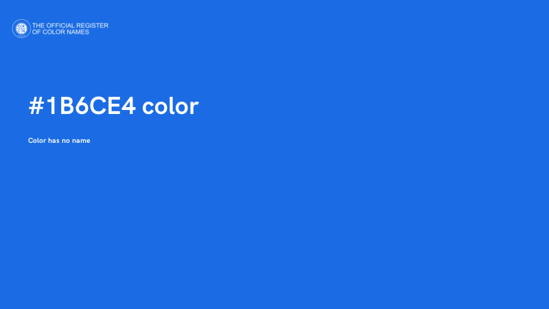 #1B6CE4 color image