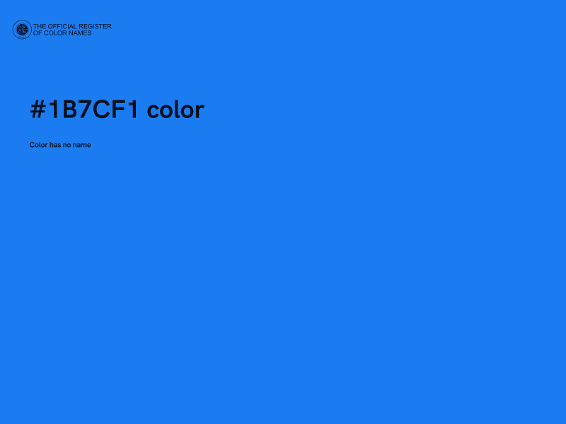 #1B7CF1 color image