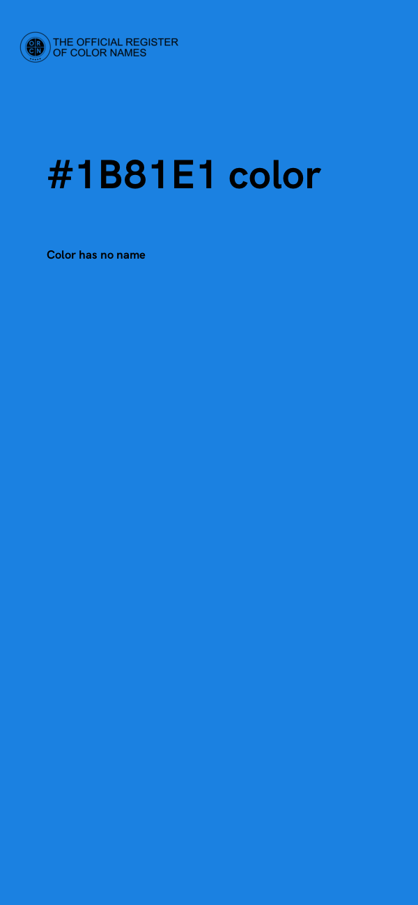 #1B81E1 color image