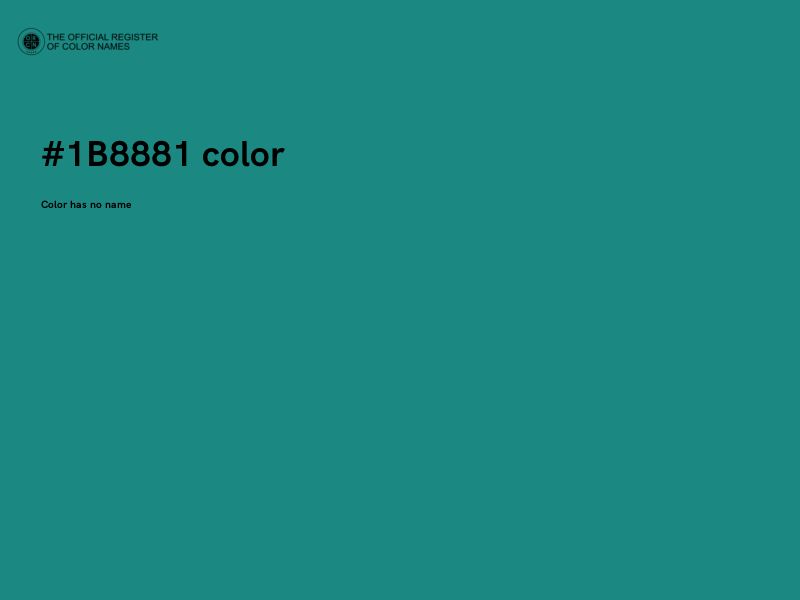 #1B8881 color image